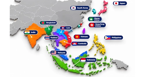 Asia (14 areas)